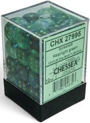 Borealis Kelp/Light Green 12mm d6 Block (36 dice)